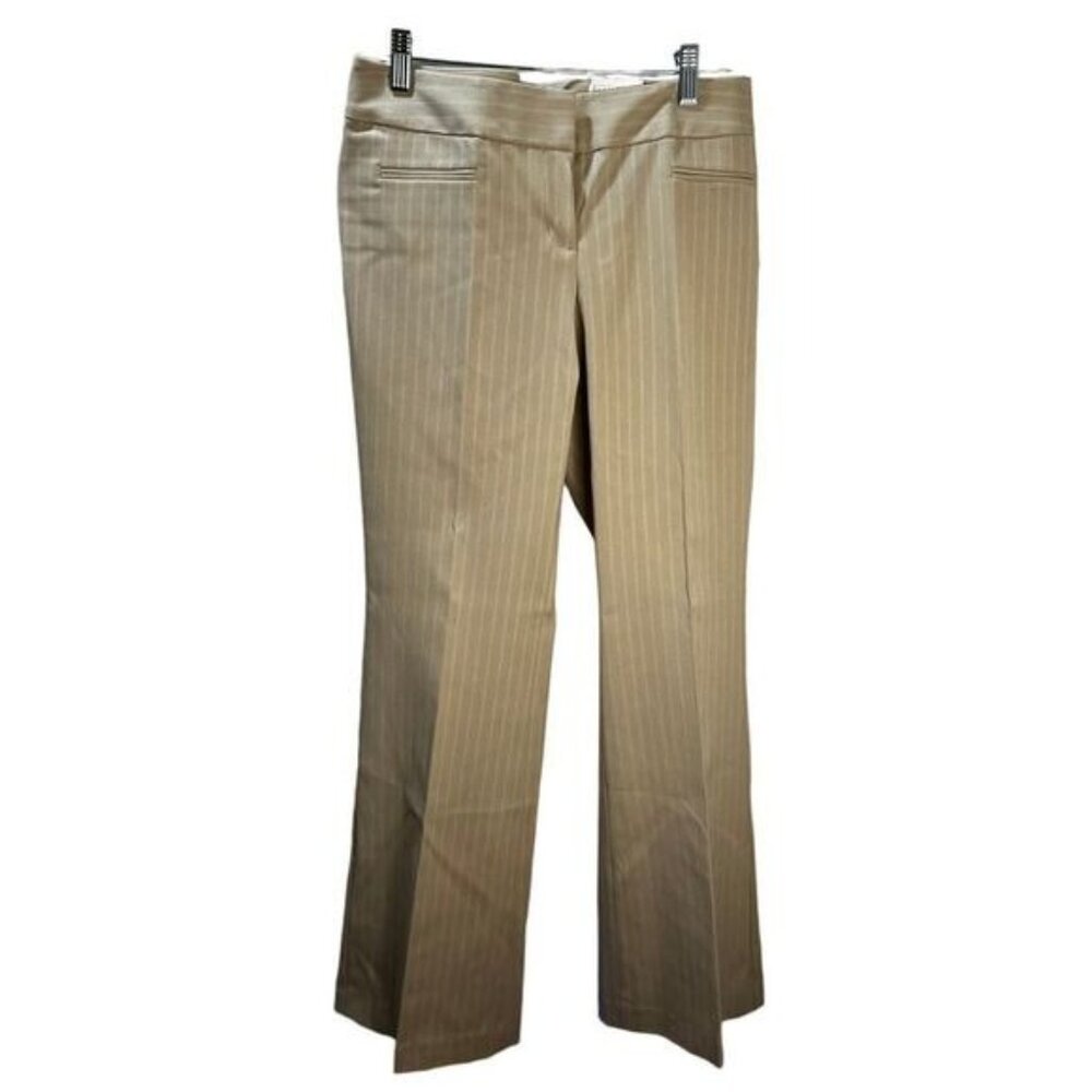 Trousers Pants Striped Wide Leg Tan Size 8‎ by EXPRESS Design Studio